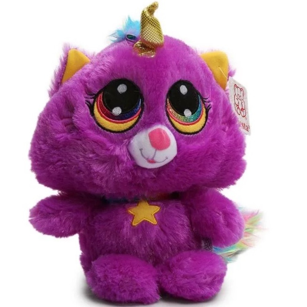 Fiesta Princess Kittycorn Plush 11.5" Kitty Cat Unicorn Rainbow Purple animal